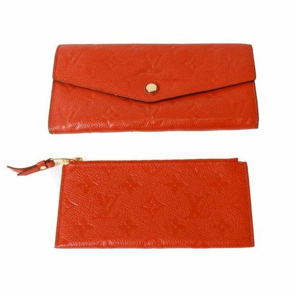 Authentic Louis Vuitton Aurore Monogram Empreinte Leather Curieuse Wallet - Picture 1 of 9